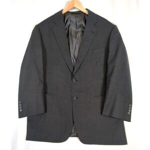 Brooks Brothers Wool Blazer Mens 46 Regular Black Sport Coat 2Button Made in USA
